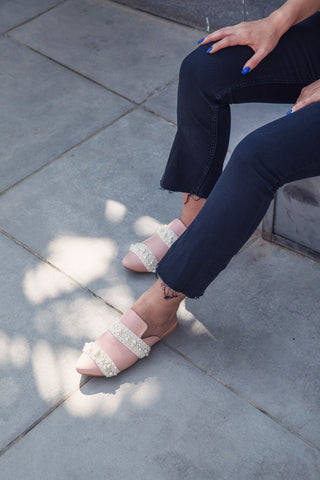 Laura Baby Pink Mules